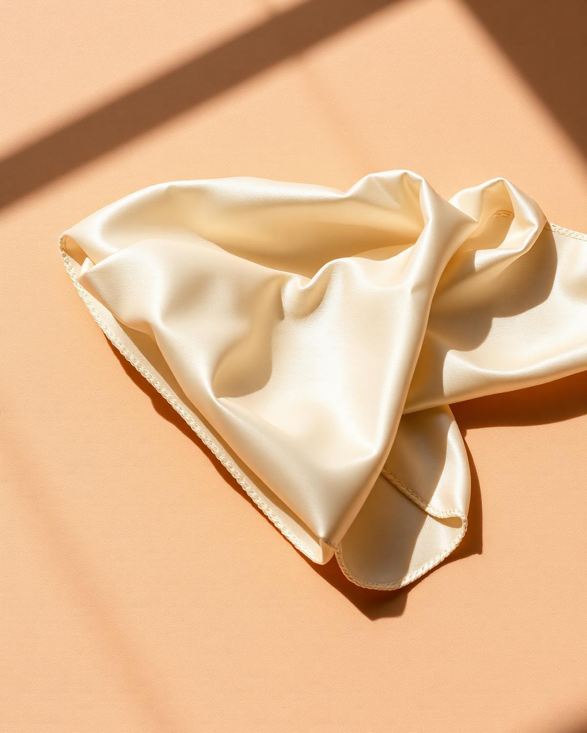 Cream silk fabric study